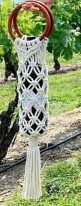 Bolsas de macramé para botella de vino, diseño hecho a mano, para decoración del hogar, a buen precio - Product Image 6