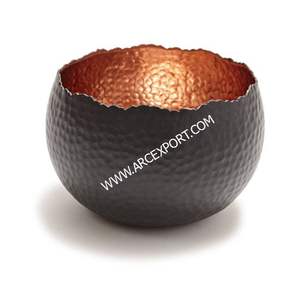 Cuenco para mezclar alimentos con estilo de diseño martillado de Metal de cobre, vajilla grande de diseño antiguo, cuencos elegantes para servir - Product Image 5