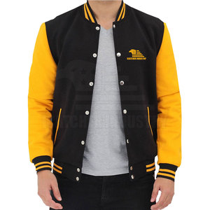 แจ็กเก็ตเลตเตอร์เมนแขนยาวสำหรับผู้ชายเสื้อแจ็กเก็ตมีตัวอักษรแบบสั่งทำสวมใส่สบาย - Product Image 1