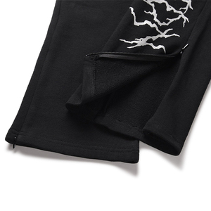 Pantalon de survêtement évasé avec impression bouffante et logo personnalisé Pantalon de survêtement avec impression bouffante personnalisée dernier modèle Pantalon de survêtement avec impression bouffante personnalisée - Product Image 6