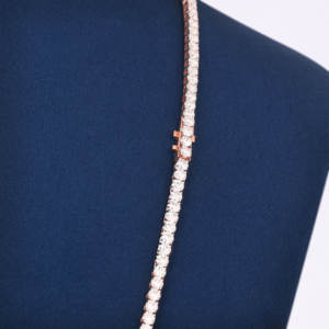 Venta al por mayor el último diseñador de joyería de moda 925 plata esterlina VVS Moissanite diamante personalizable collar de cadena de tenis - Product Image 5