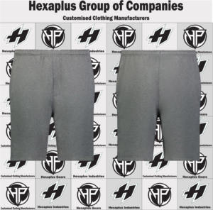 Hombres de alta calidad 100% algodón Terry Sweat Shorts desgastado bordado personalizado cordón liso teñido-Verano Casual sólido polar - Product Image 6