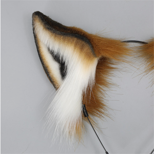 E0042 Faux Fur Fox Tai Headband Thời Trang Phụ Kiện Tóc Cosplay Đạo Cụ Lông Headband - Product Image 2