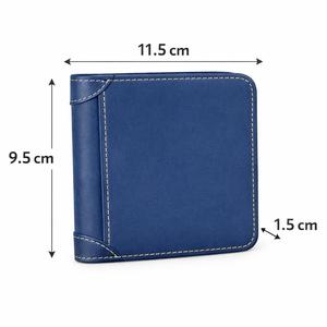 Cartera Bifold de Cuero Genuino para Hombre, Estilo Nuevo, Color Verde Clásico, Delgada, para Tarjetas y Efectivo - Product Image 3