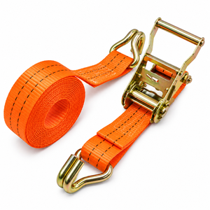 High Strength 38mm <b>Ratchet</b> Tie Down <b>Belt</b> 2000kg Polyester with Wire Hooks for Truck Load Securing Factory Direct - Product Image 4