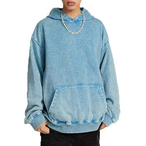 Sweat-shirts à capuche en molleton pour hommes en grande quantité, style streetwear, lavage à l'acide, séchage rapide, coupe régulière, sweat-shirts à capuche en molleton à lavage à l'acide - Product Image 1