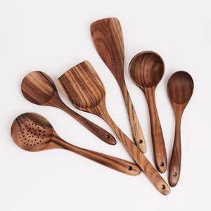 Utensilio de Madera de Acacia con Acabado Quemado, Superventas, Servidor de Ensaladas y Cuchara para Servir, para Cocina, Hoteles, Hogares y Restaurantes - Product Image 1