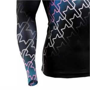 Rash Guard Sublimation Anti-UV poids lourd pour hommes Logo personnalisé Entraînement aux arts martiaux Jiu Jitsu BJJ Séchage rapide Respirant - Product Image 6