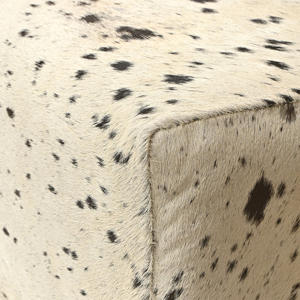 Pouf en cuir véritable fait main de luxe en cuir de vache, repose-pieds en bois moderne, tailles et couleurs personnalisées, pour salon - Vente en gros - Product Image 4