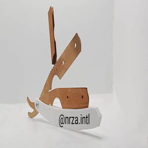 มีดโกนตรงสแตนเลสคุณภาพสูงสำหรับร้านเสริมสวย ใบมีดสีทอง ปลอดภัยสำหรับตัดผมและบิกินี่  รับผลิตตามสั่งและติดฉลากส่วนตัวสำหรับขายส่ง - Product Image 3