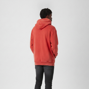 Sweat à capuche vintage délavé à l'acide pour homme, logo brodé personnalisé, 100% coton French Terry, anti-plis, streetwear doublé 320g, hiver - Product Image 6