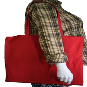 Haute qualité écologique 100% coton toile sacs fourre-tout pour les femmes à la mode poche avant conception été fermeture éclair épais réutilisable - Product Image 5