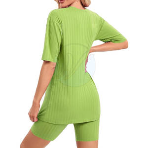 Conjunto de pantalones cortos de verano informal para mujer en patrón sólido Nuevo diseño Disponibilidad al por mayor - Product Image 5