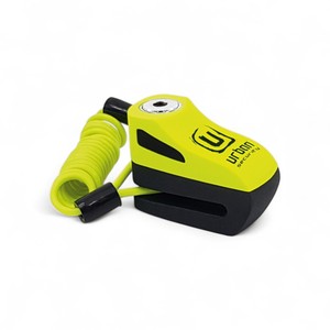 Antivol à disque URBAN UR955Y pour motos et scooters, goupille de 5,5 mm, jaune - Product Image 1