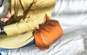 Sac à main vintage en cuir véritable ALBORZ, décontracté et luxueux, à trois poignées, pour femmes, bandoulière amovible, fermeture éclair - Product Image 6