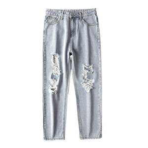 Jeans Vente directe en usine été hiver automne saison nouveau jean droit décontracté respirant délavé léger pour hommes - Product Image 2