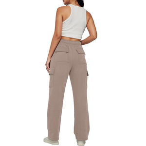 <b>Women's</b> Cotton Active Wear Solid Color <b>Fleece</b> Flares Track <b>Pants</b> Sweatpants <b>Fleece</b> Jogger <b>Pants</b> With Pockets for <b>Women</b> 2026 - Product Image 2