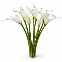 Fleur artificielle de lys calla de haute qualité, aspect naturel, tige unique, pour décoration de mariage, maison ou fête
