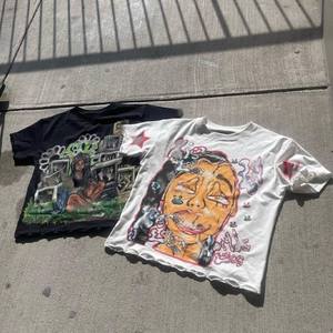 เสื้อยืดผ้าฝ้ายพิมพ์ลายวินเทจสำหรับผู้ชายเสื้อยืดลายสกรีนโอเวอร์ไซส์ผ้าแอซิดแอซิดสำหรับ100% - Product Image 5