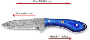 Couteaux de chasse à lame fixe en acier de Damas en gros, meilleur couteau tactique de survie en plein air EDC personnalisable OEM pour le camping - Product Image 6