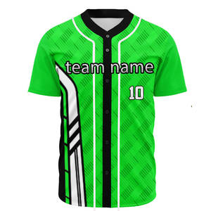 Uniformes de Béisbol y Sóftbol Personalizados de Alta Calidad con Logotipo, Transpirables, con Botones, Mangas Cortas, para Hombre y Mujer - Product Image 5