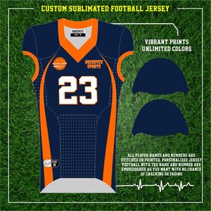 Camiseta de equipo de fútbol americano personalizada, uniforme, camisa de manga, sublimación completa impresa, tela cómoda de peso ligero mate - Product Image 2