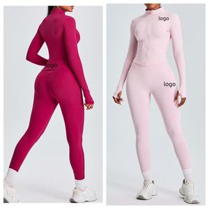 Traje deportivo transpirable para mujer, chaqueta de yoga adelgazante New Look para correr al aire libre, Fitness y Deportes - Product Image 1
