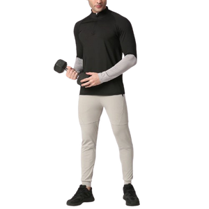 2024 de alta calidad personalizado para hombre cuarto 1/4 media cremallera Meath Top de gran tamaño 1/4 cuarto con cremallera pulóver cuarto con cremallera camisa pulóver - Product Image 4