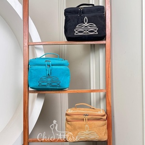 Custom Boot <b>Stitch</b> Makeup Bag Luxurious Suede Leather Toiletry Bag for Women Bridesmaid <b>Make</b> <b>up</b> Bags Cosmetic Pouch with Zipper - Product Image 1