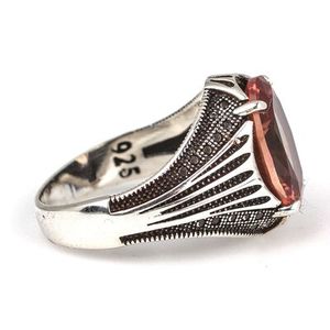 Bague pour homme en argent sterling 925 avec pierre de zultanite, faite à la main, coupe ovale géométrique, turquoise, bague turque, à porter au quotidien, certifiée GRS - Product Image 3