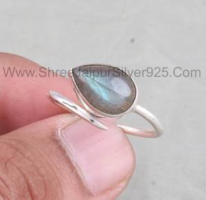 925แหวนเงินสเตอร์ลิงวินเทจสไตล์โบโฮแฮนด์เมดสามชั้นเครื่องประดับอัญมณีดรูซี่เครื่องประดับงานแต่งงานของขวัญสำหรับงานเลี้ยง unisex - Product Image 3