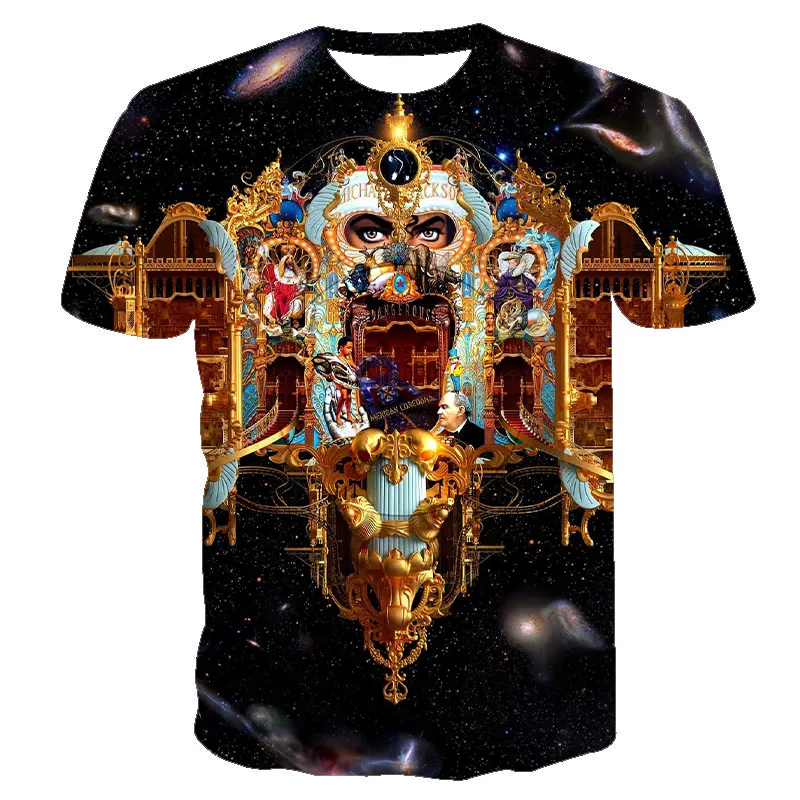 Spedizione gratuita uomo donna bambini King of Pop Michael Jackson 3D T Shirt moda Hip Hop T-Shirt Streetwear Harajuku Tee Shirts
