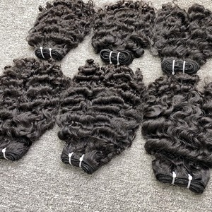 Tendance chaude VQ cheveux Permed Machine Double trame cheveux tissage Extensions birman bouclés 100% vietnamien vierge cheveux humains plein - Product Image 6