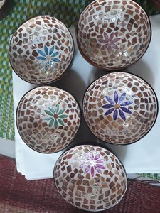 Bol en coquille de noix de coco 100% naturel, à quantité minimale de commande, personnalisé, logo poli Vietnam - Product Image 4