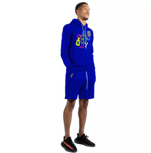 Wholesale 2024 OEM Best <b>Men's</b> Windbreaker <b>Sets</b> Pullover Zipper <b>Hoodie</b> Gym <b>short</b> <b>set</b> Sports wear Hooded <b>short</b> <b>Set</b> For <b>Men</b> - Product Image 2