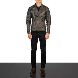 Veste d'hiver pour hommes Top Design avec col montant manches longues 100% cuir de haute qualité personnalisable prix raisonnable - Product Image 5