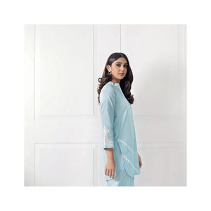 Nuevo diseñador de fiesta, artículos étnicos, Material cosido, tamaño libre, artículos para todas las estaciones, traje paquistaní Salwar Kameez para mujer - Product Image 4