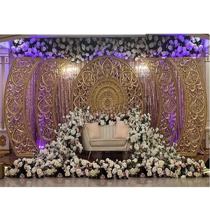 Designer C Style Fiber Panels for Stage Setup Trending Stage <b>Frames</b> for Ring Ceremony Latest Round <b>Frames</b> for <b>Wedding</b> Stage USA - Product Image 1