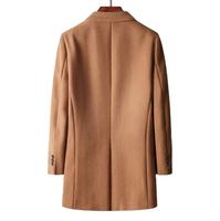 Manteau en Laine Écologique Imperméable et Coupe-Vent pour Homme 2025 – Double Boutonnage, Chaud, en Coton, Réversible et Respirant