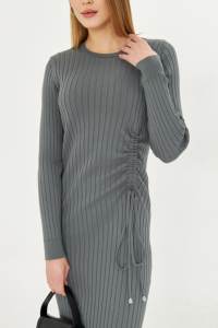 Vestido de punto elegante y cómodo acanalado para mujer - Product Image 5