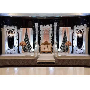 Magnifique ensemble de scène de mariage asiatique Angleterre réception de mariage musulman scène de nuit Maurice élégant scène de mariage sculptée en fibre - Product Image 1