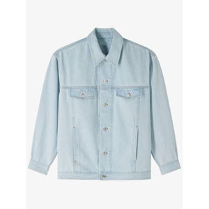 Chaqueta vaquera Vintage para hombre y cuello alto de impresión personalizada con logotipo frontal Chaquetas vaqueras hechas en Pakistán al por mayor - Product Image 3