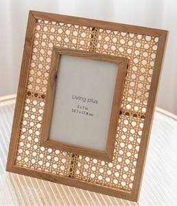 Best Selling Handmade Wood Rattan <b>Photo</b> <b>Frame</b> with Custom Logo <b>Digital</b> Printing 1 Color for Home Decoration - Product Image 5