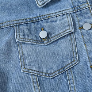 Abrigo de invierno XL para mujer, chaqueta vaquera rellena de algodón sólido, Cuello de piel de oveja, botón, hombro caído, manga corta, ajuste holgado, cálido - Product Image 6