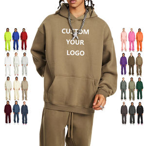 Sudadera con capucha de lana de poliéster de talla grande para hombre, sudadera de algodón 100% con estampado de seda abullonada personalizada para la moda de invierno - Product Image 2