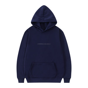 เสื้อฮู้ดแฟชั่นผู้ชาย ทรงโอเวอร์ไซส์ หนา ไม่มีเชือก ผ้าสีดำ - Product Image 5