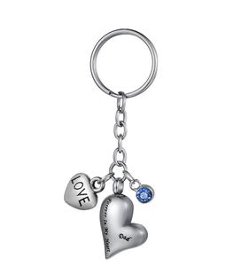 Dad Engraving Love Heart Urn Pendant Stainless Steel Cremation Jewelry <b>Key</b> <b>Ring</b> Ash Memorial Keepsake Keychain <b>Women</b> Custom Size - Product Image 6