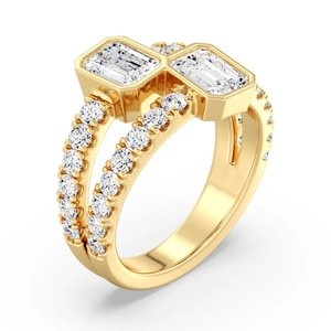 แหวนวงแหวนฝังมรกตแบบแยกส่วน - Product Image 2