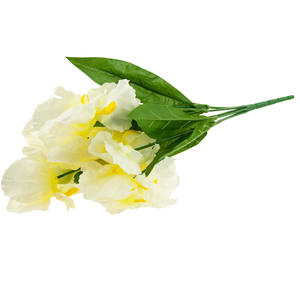 Ramo de Iris, 7 Piezas, Flores Artificiales de Seda Blanca Hechas a Mano, Iridiscentes de Estilo Natural Grande para Restaurantes y Bodas - Product Image 6