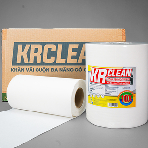 Krclean แผ่นผ้าเช็ดทำความสะอาดอาหารสีขาวแบบใช้ซ้ำได้ขนาด30x30ซม. ผ้าเช็ดทำความสะอาดที่ยั่งยืนและดูดซับได้ดี - Product Image 5